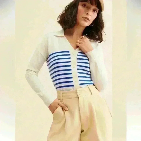 Cocoa Cashmere London Collared 100% Cashmere sweater XS - Picture 3 of 7